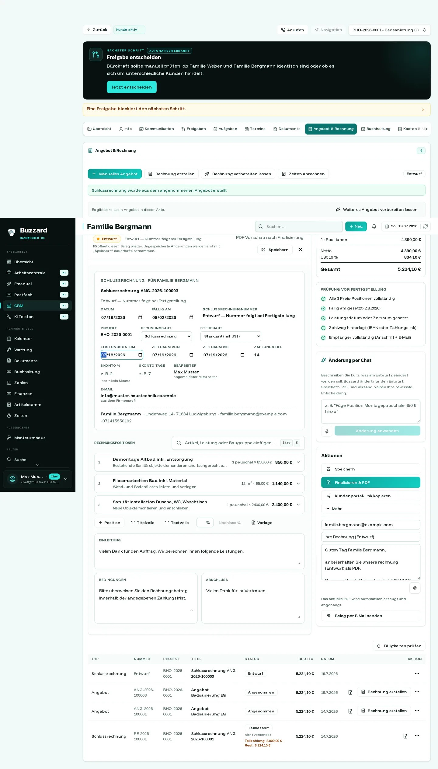 Buzzard: rechnung editor
